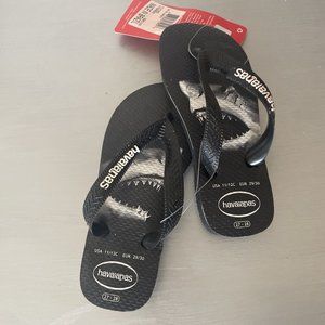 Havaianas Boys 🦈 Great White Shark Flip Flops Size11/12 C New Sandals